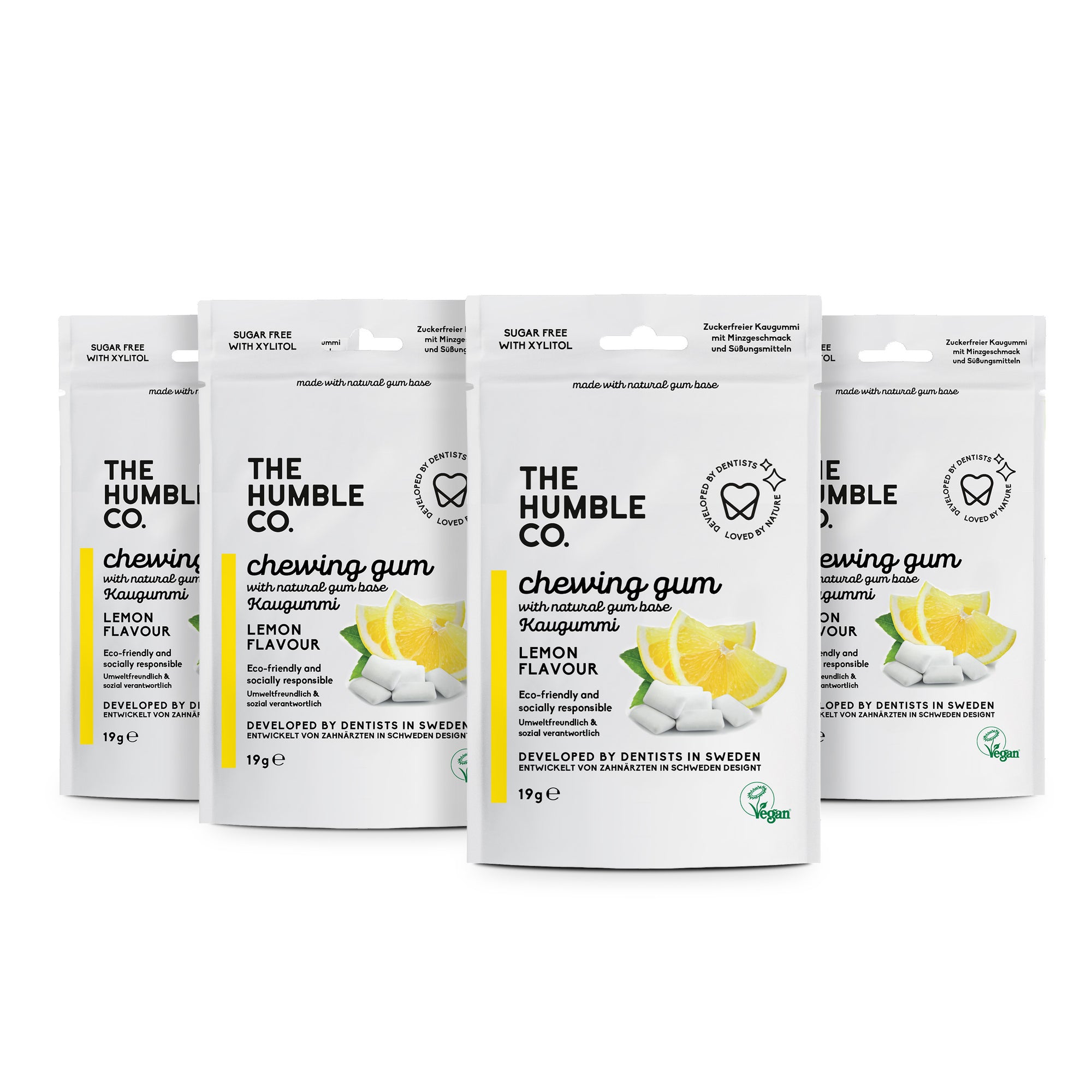 4x Naturkaugummi - Zitrone
