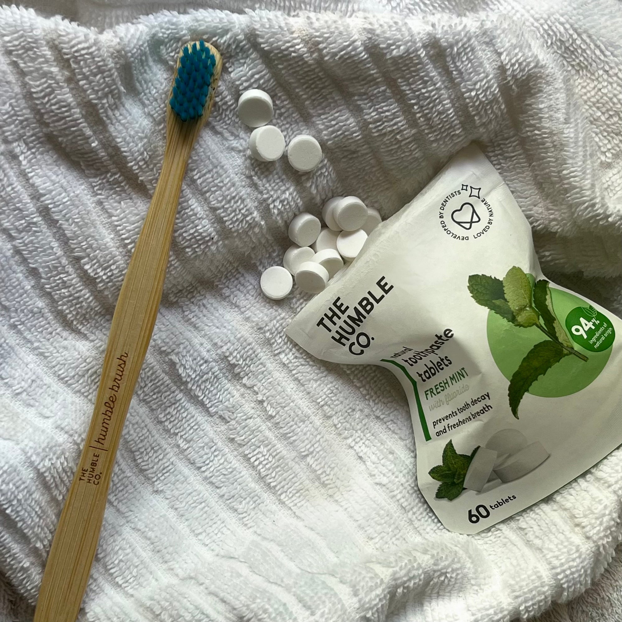 Comprimés de dentifrice à la menthe fraîche