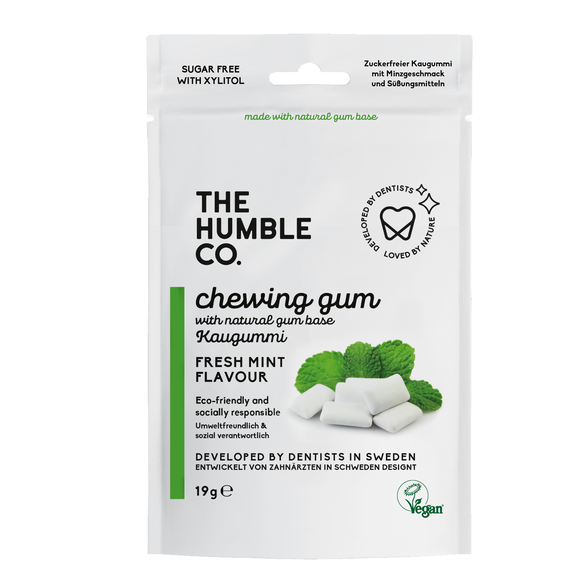 4x Natural Chewing Gum - Fresh Mint