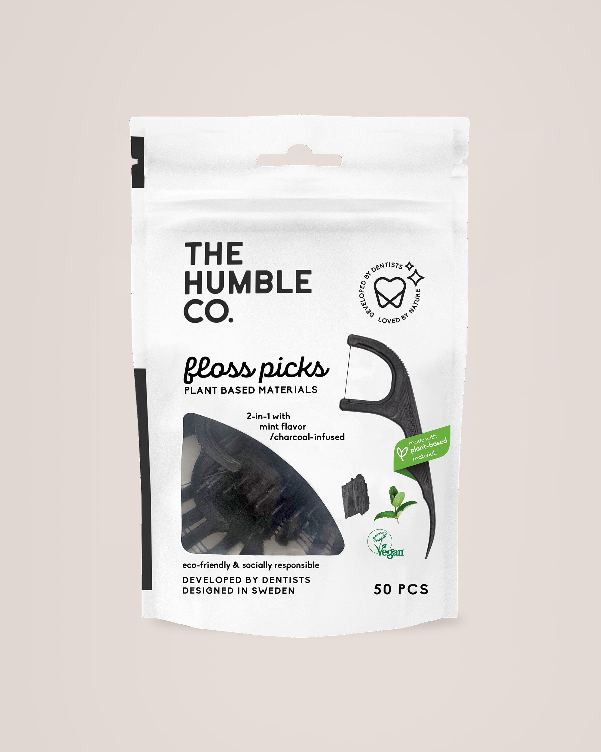 Floss Picks Single Thread - Charcoal