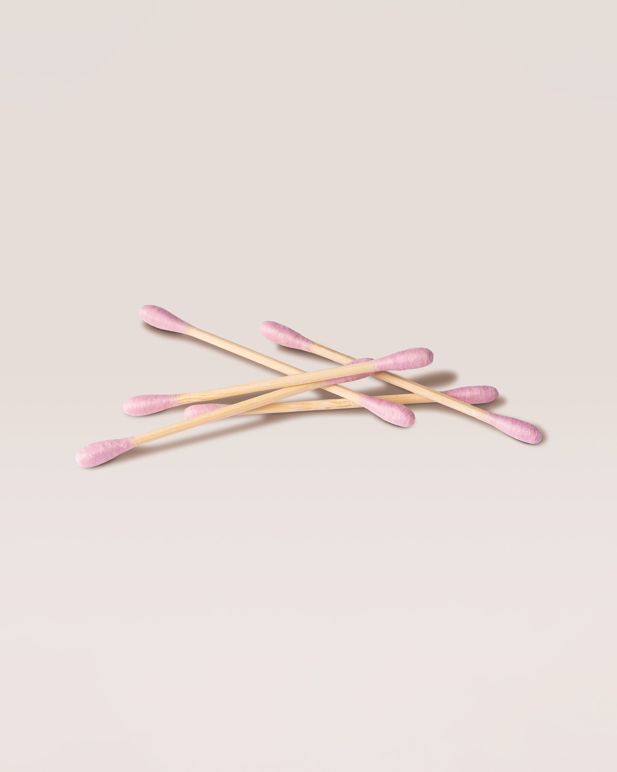 Natural Cotton Swabs Bamboo - Pink