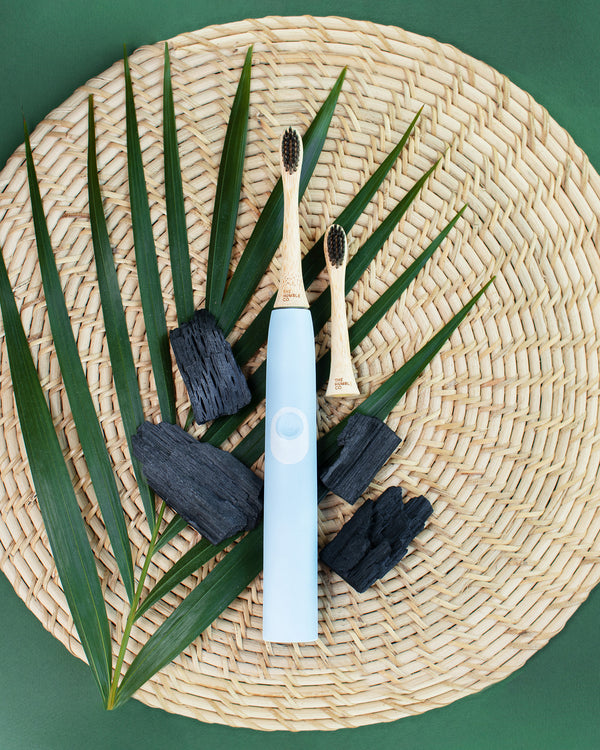 Electric Toothbrush Bamboo Heads - 4P - Sensitive Charcoal Bristles