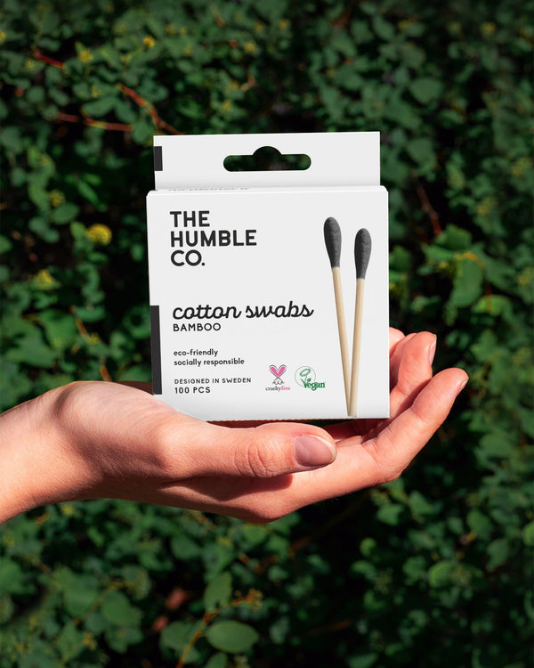 Cotton Swabs - Black 100-pack - The Humble Co.