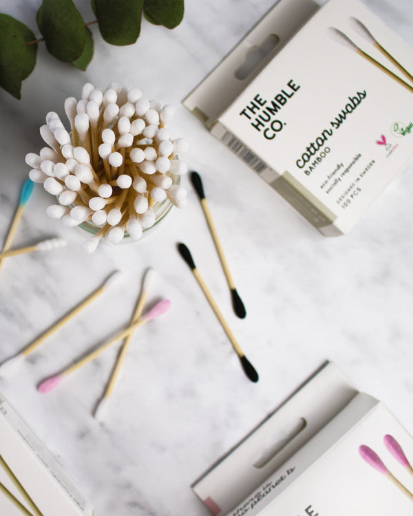 The Humble Co. Bamboo Cotton Swabs, sustainable and eco-friendly alternatives to disposable cotton swabs.