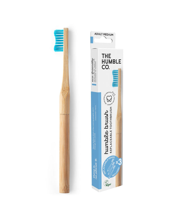 Humble Brush Adult - Blue Medium 3x heads - The Humble Co.