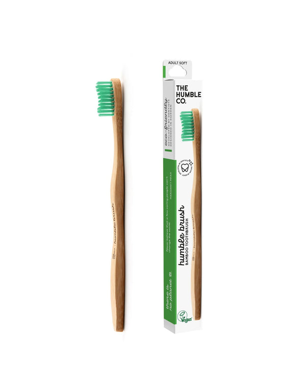 Humble Brush Adult - Green, soft bristles - The Humble Co.