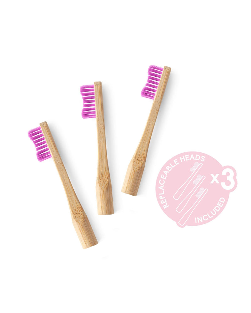 Humble Brush Adult - Purple Soft 3x heads - The Humble Co.