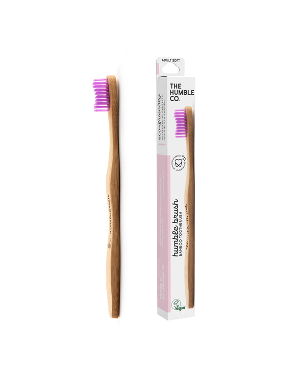 Humble Brush Adult - purple, soft bristles - The Humble Co.