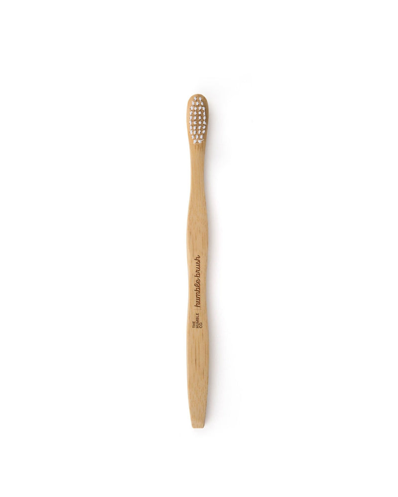 Humble Brush Adult - white, medium bristles - The Humble Co.