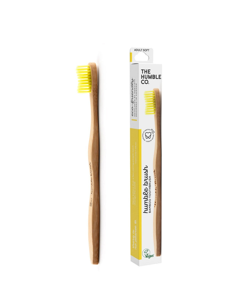 Humble Brush Adult, - yellow, soft bristles - The Humble Co.
