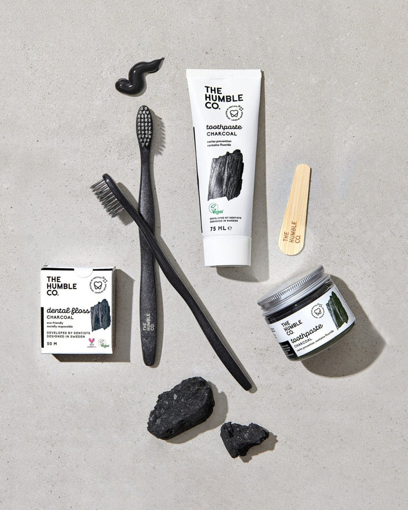Plant based Toothbrush 2-p - Sensitive B/W - The Humble Co.