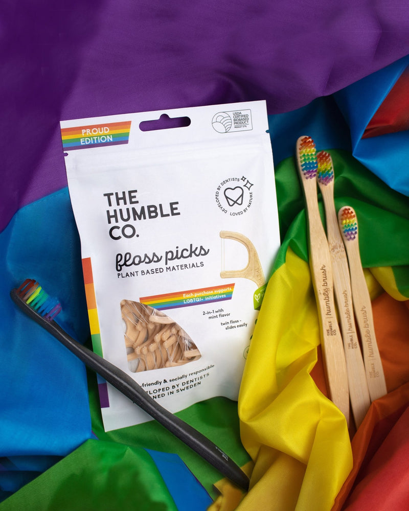 Proud Version - Floss Picks - Mint (50 pack) - The Humble Co.